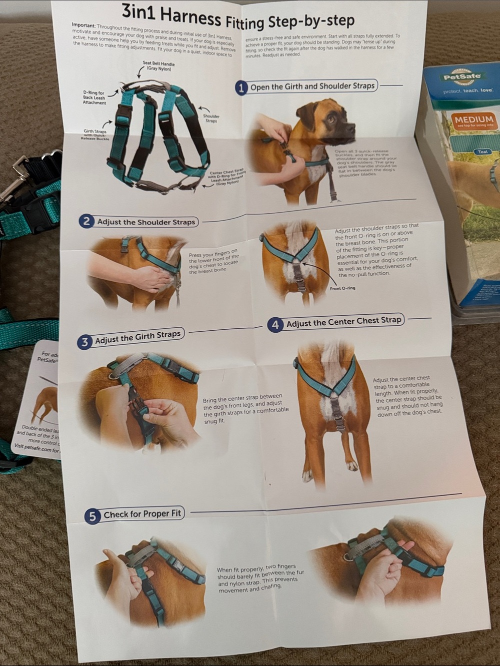PetSafe Teal 3-in-1 Dog Harness - Medium - Picture 8 of 8